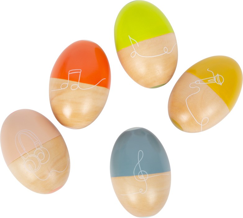 Montessori Wooden Sound Shaker Egg - White Note - Vue 2