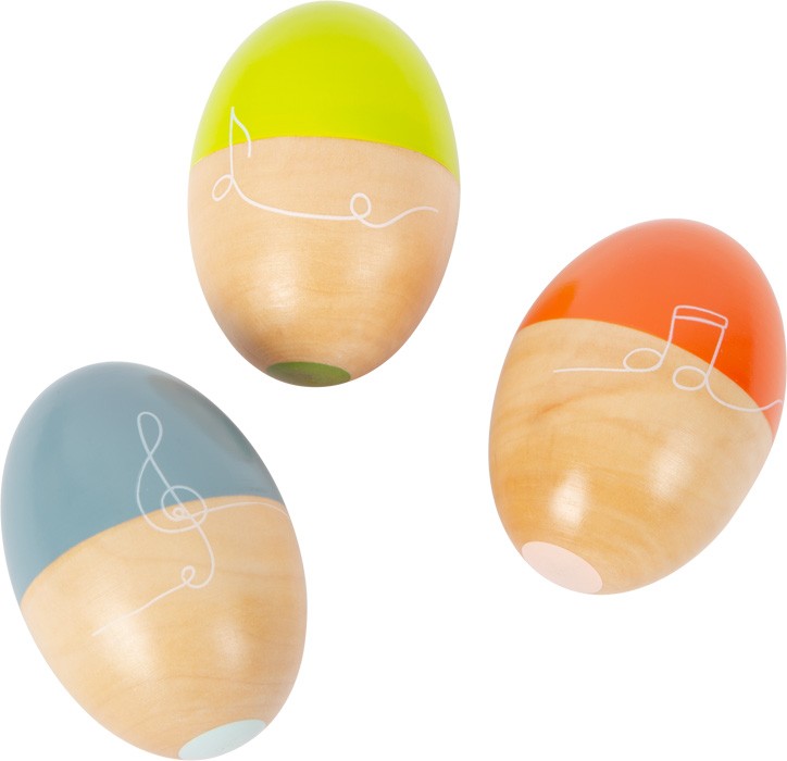 Montessori Wooden Sound Shaker Egg - White Note - Vue 6