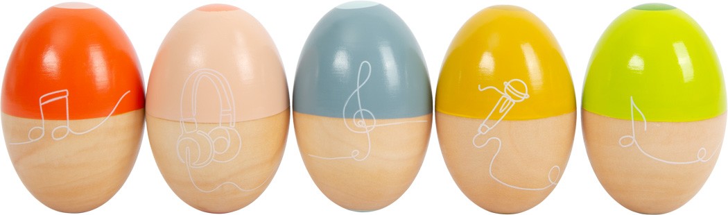 Montessori Wooden Sound Shaker Egg - White Note - Vue 7