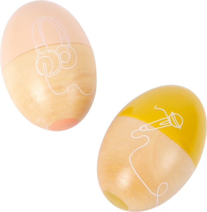 Montessori Wooden Sound Shaker Egg - White Note - Vue 8