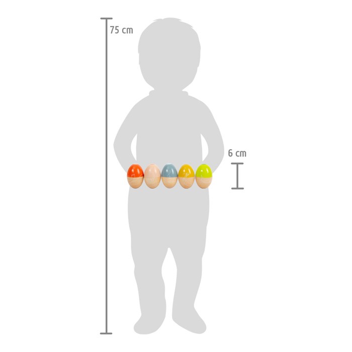 Montessori Wooden Sound Shaker Egg - White Note - Vue 14
