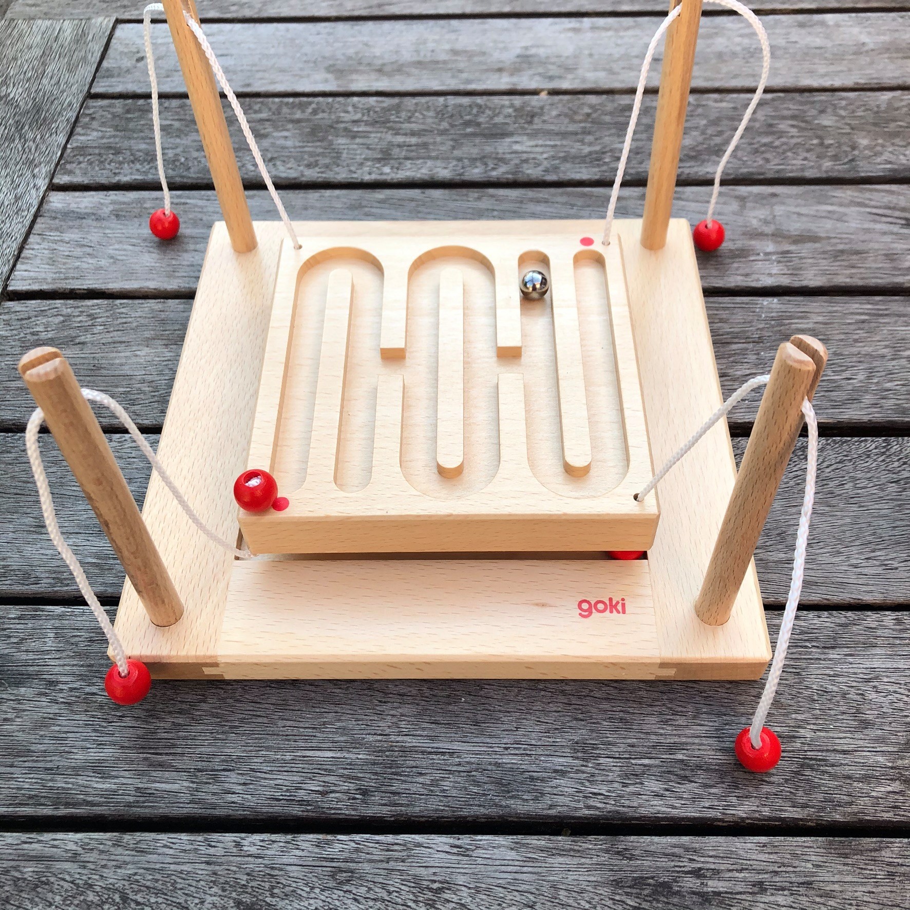 Double-Sided Wooden Ball Maze Game - Vue 2