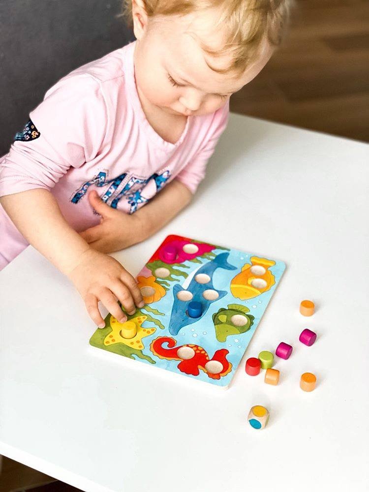 Wooden Colour Matching Lotto Game - 4 Boards - Vue 2