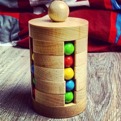 Wooden Marble Tower Logic Brain Teaser - Vue 2