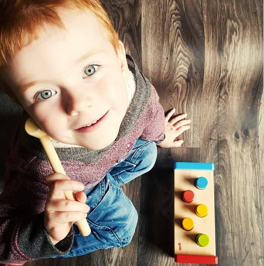 Colourful Wooden Pounding Bench with Mallet - Vue 2