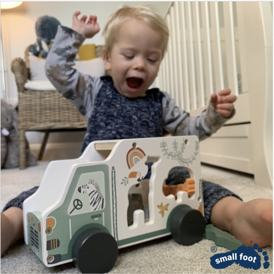 Wooden Safari Animal Truck Shape Sorter - Vue 2
