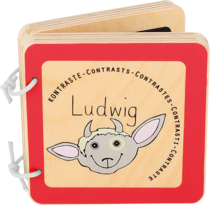 Livre en bois bebe - Les contrastes