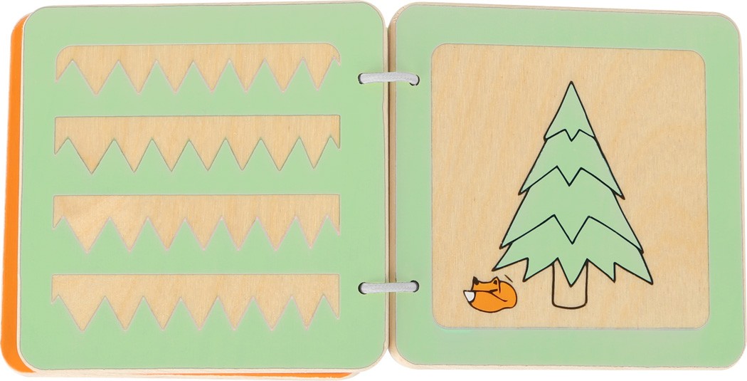Livre bébé en bois - Les motifs dessins - Vue 2
