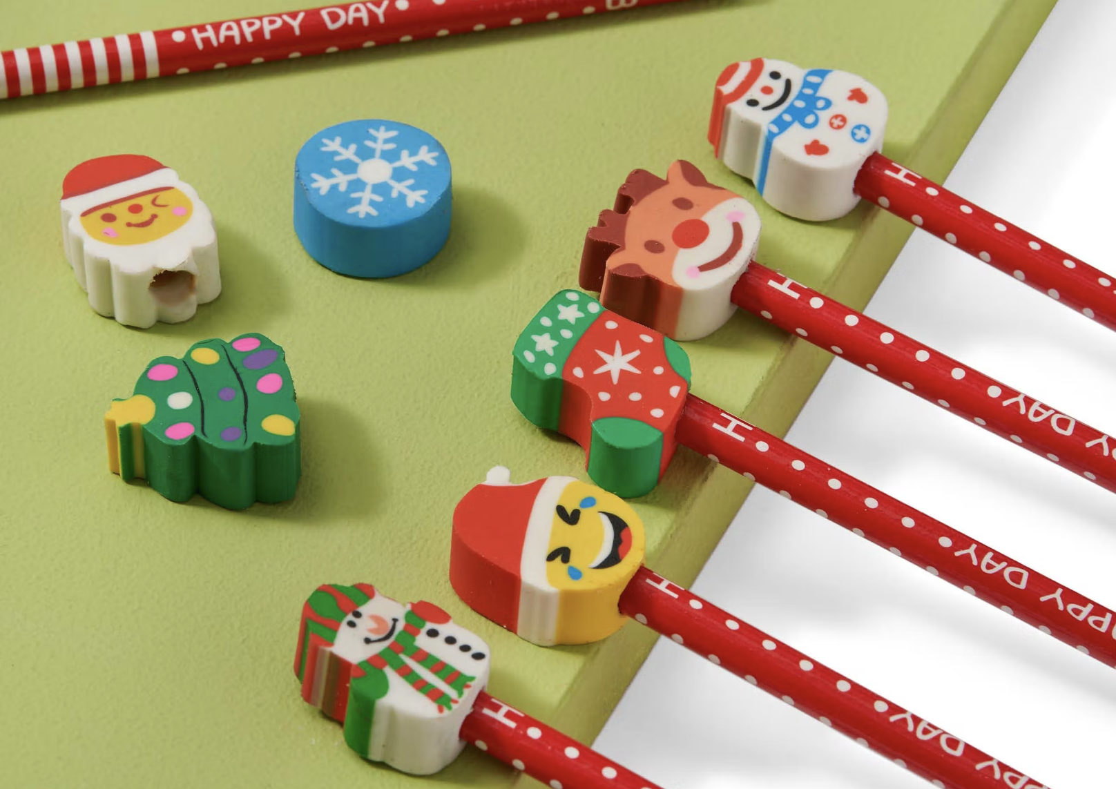 Lápiz de madera de Navidad con goma - Vue 3
