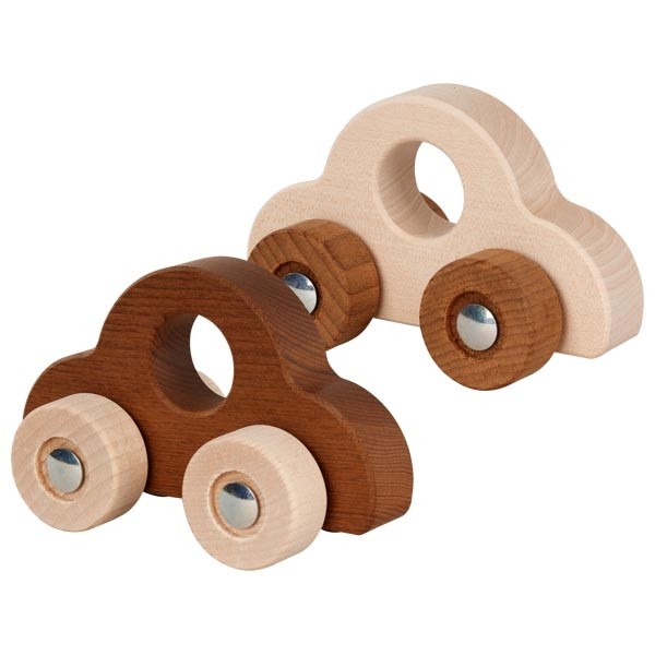 Small Natural Wood Play Car - Pure Beech Finish