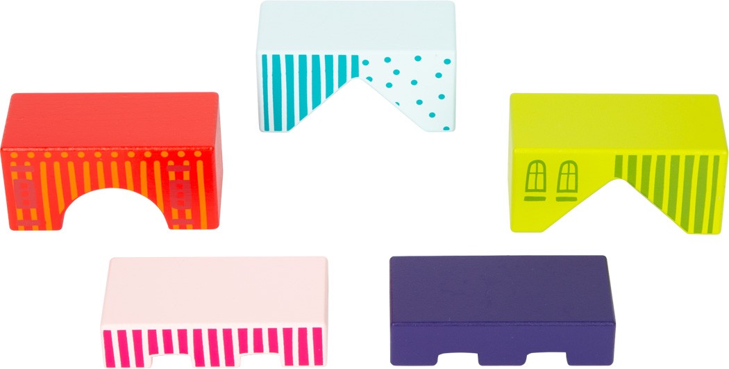 Colourful World Sensory Wooden Building Blocks - 50 Pieces - Vue 6