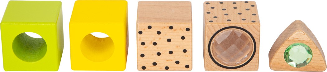 Colourful World Sensory Wooden Building Blocks - 50 Pieces - Vue 9