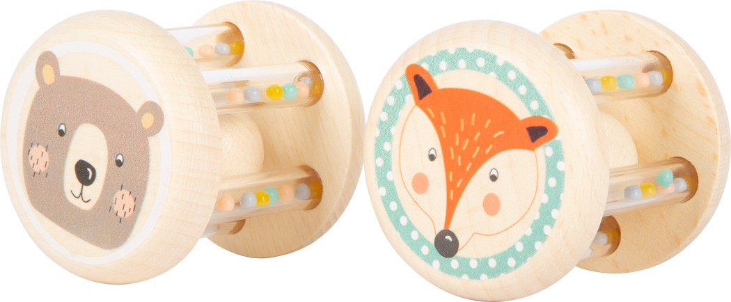 Pastel Animals Wooden Musical Rolling Drum & Chimes - Vue 3