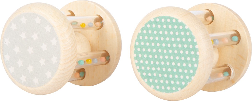 Pastel Animals Wooden Musical Rolling Drum & Chimes - Vue 5