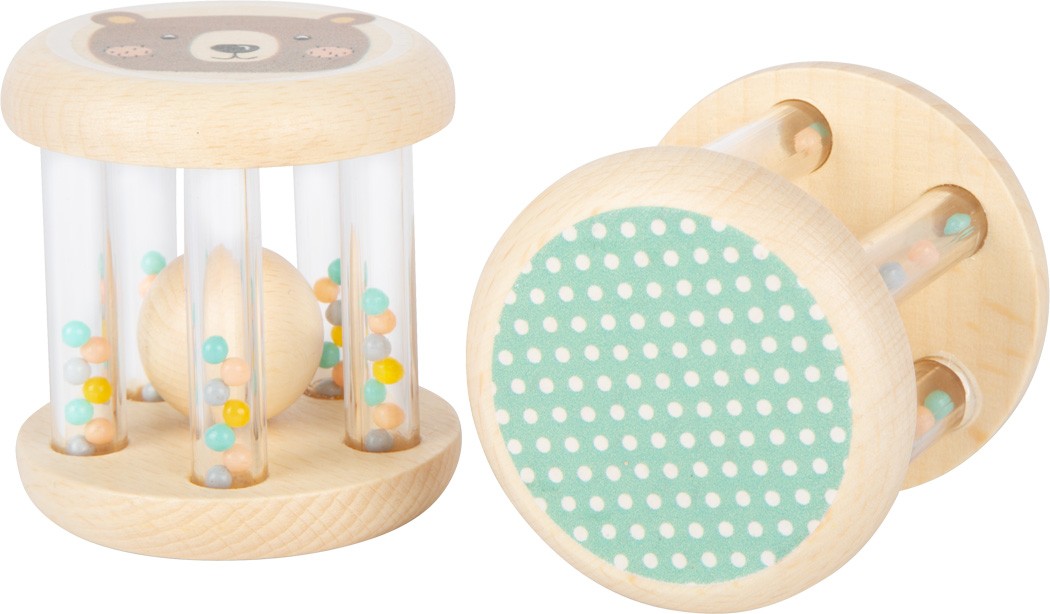 Pastel Animals Wooden Musical Rolling Drum & Chimes - Vue 6