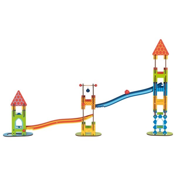 Castle Wooden Marble Run Ball Slide - Endless Building - Vue 2