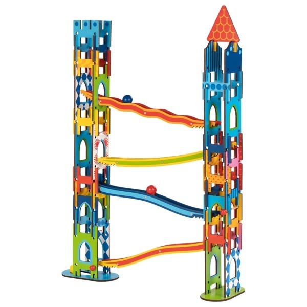 Castle Wooden Marble Run Ball Slide - Endless Building - Vue 4