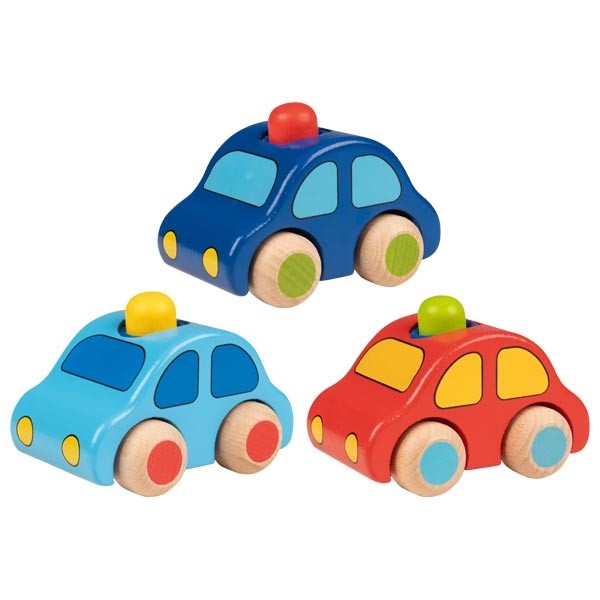 Wooden Play Car with Squeaking Rubber Horn