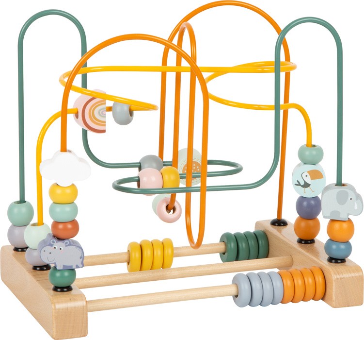 Safari Wooden Motor Skills Activity Bead Maze
