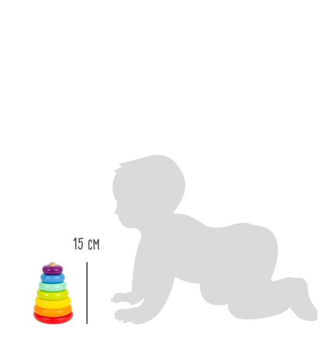 Montessori Wooden Rainbow Stacking Arches Toy - Vue 6
