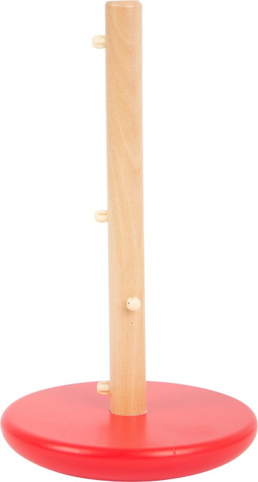 Pastel Blue Wooden Stacking Clown Toy - Vue 5
