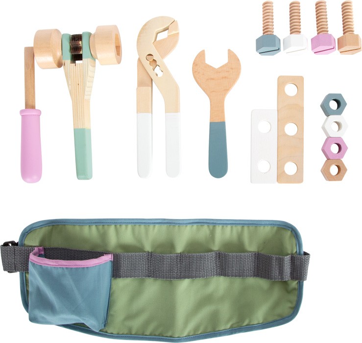 Children's Wooden Tool Belt with Handyman Tools - Vue 2