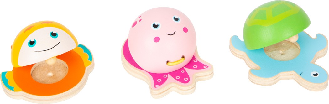 Children's Wooden Sea Animal Castanets