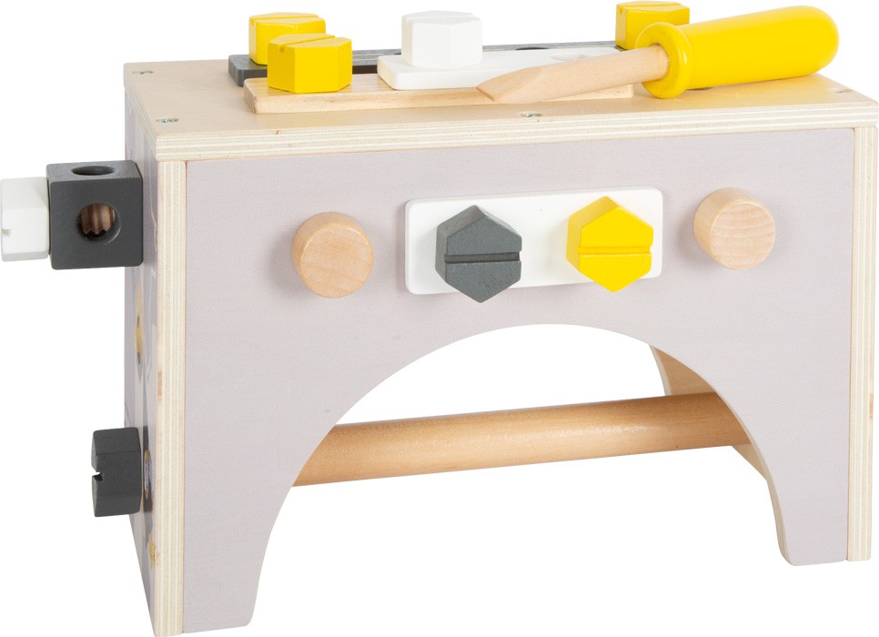 2-in-1 Wooden Tool Box & Mini Workbench Set - Vue 6