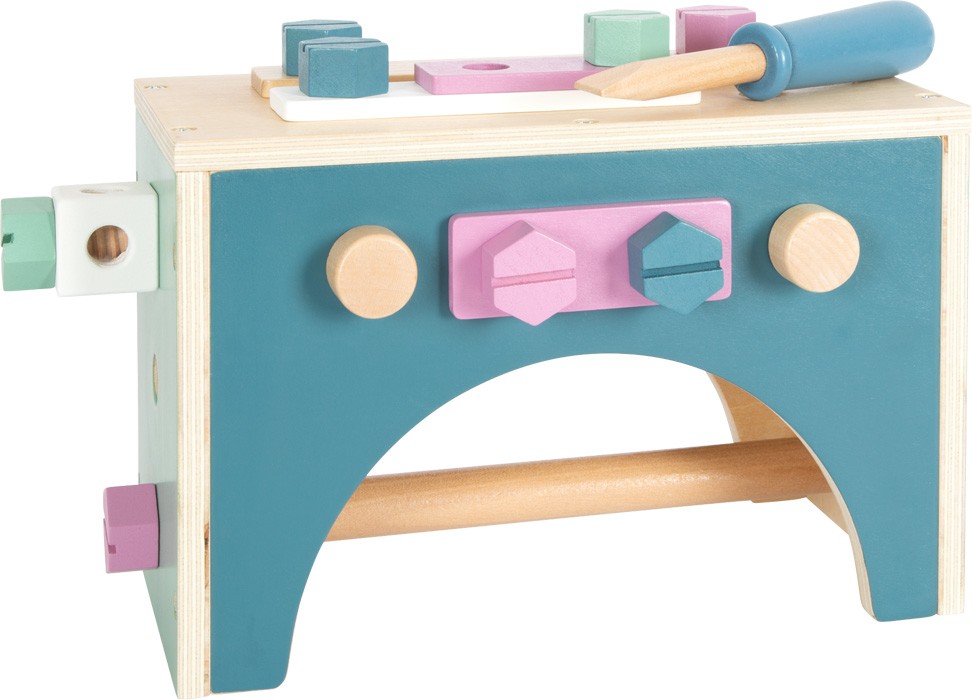 2-in-1 Wooden Tool Box & Mini Workbench - Pastel - Vue 3
