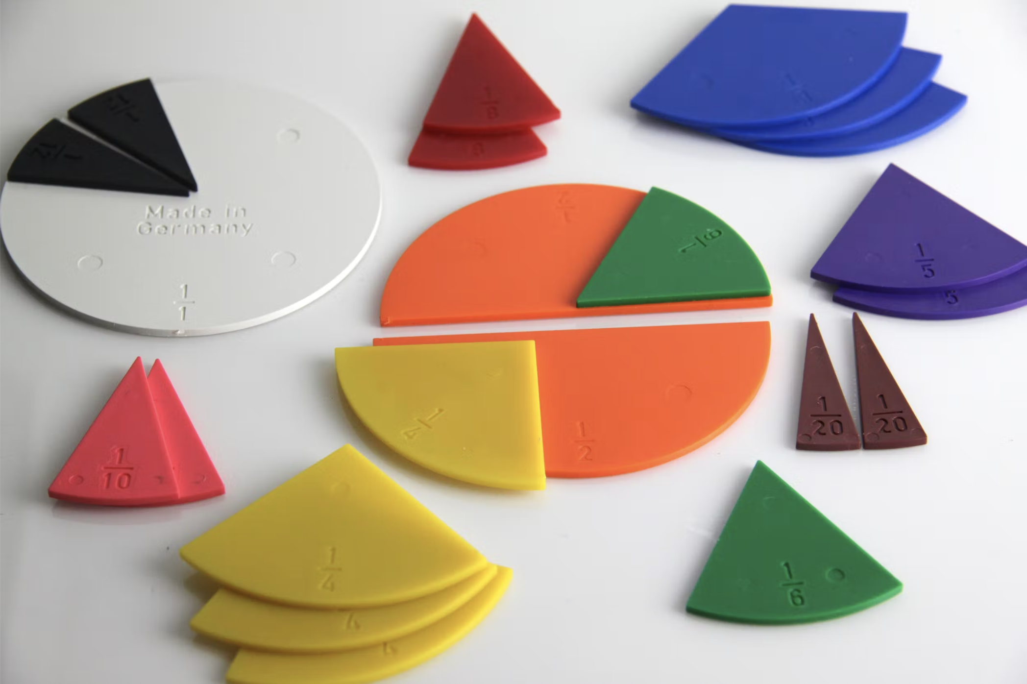 Montessori Wooden Fraction Calculator Learning Board - Vue 4