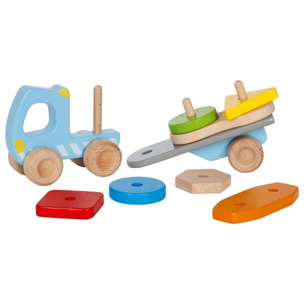 Wooden Dumper Truck with Shape Sorting Blocks - Vue 4