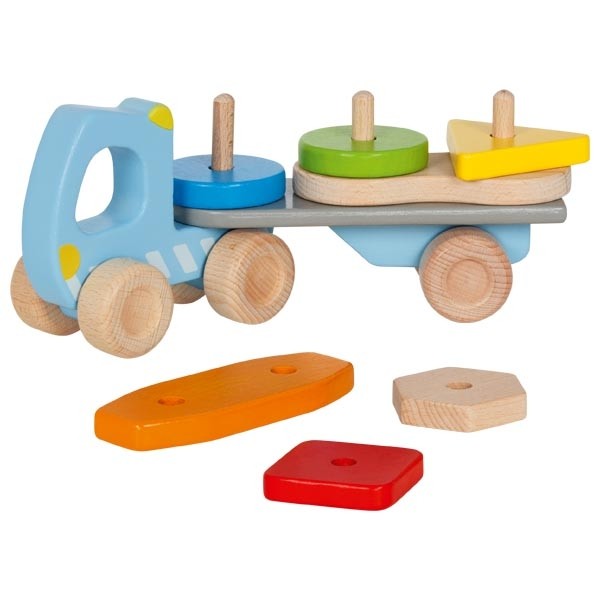 Wooden Dumper Truck with Shape Sorting Blocks - Vue 5