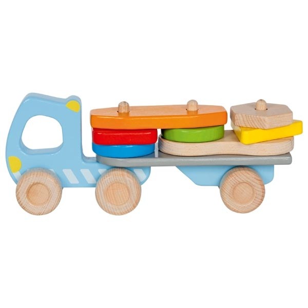 Wooden Dumper Truck with Shape Sorting Blocks
