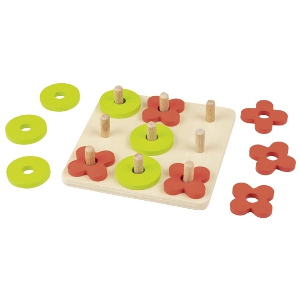 Multi-Game Wooden Stacking Base & Peg Sorter - Vue 2