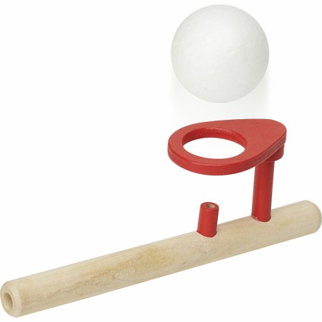 Floating Ball Wooden Blow Pipe Breathing Game