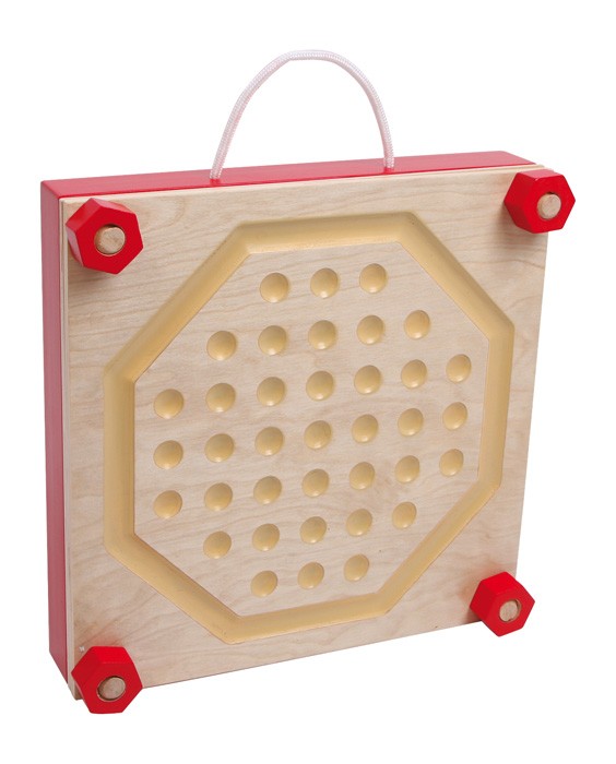 Traditional Wooden Family Board Games Compendium Box - Vue 2