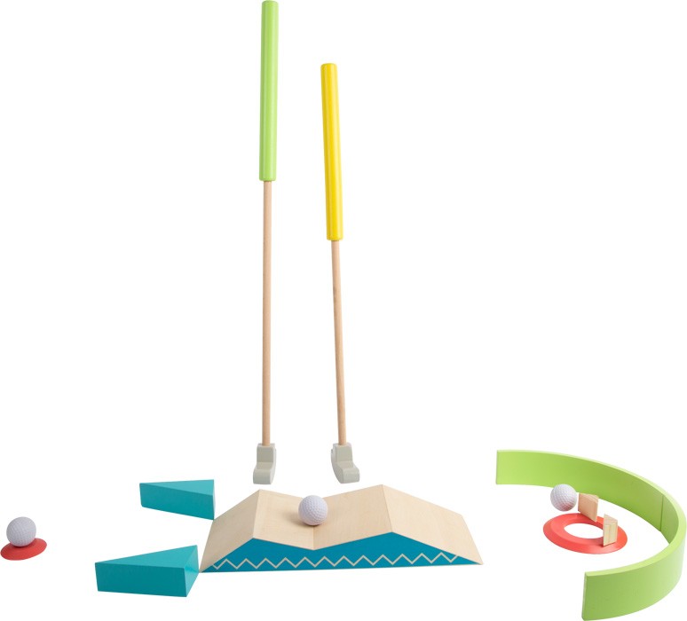 Children's Wooden Mini Golf Putting Set with Clubs & Balls - Vue 3