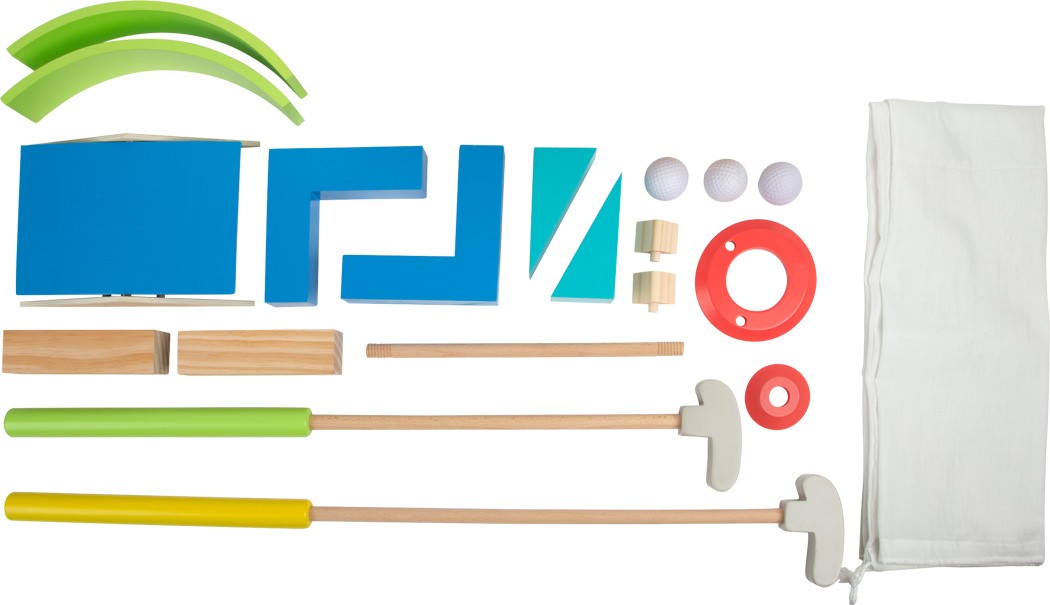 Children's Wooden Mini Golf Putting Set with Clubs & Balls - Vue 4