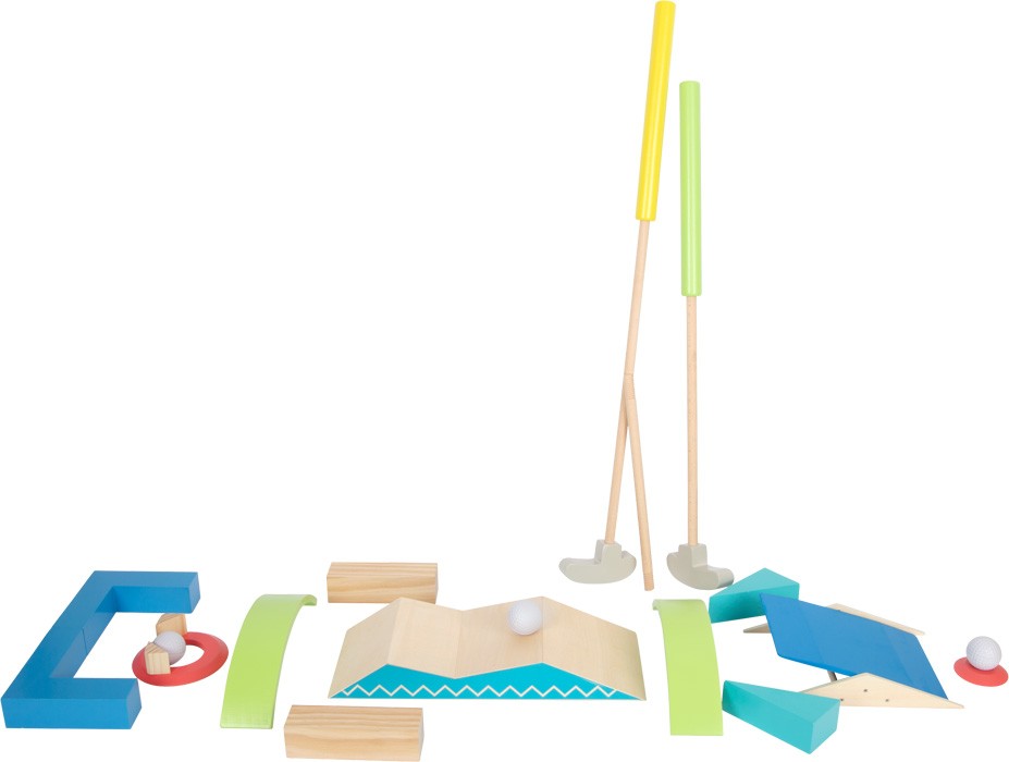 Children's Wooden Mini Golf Putting Set with Clubs & Balls