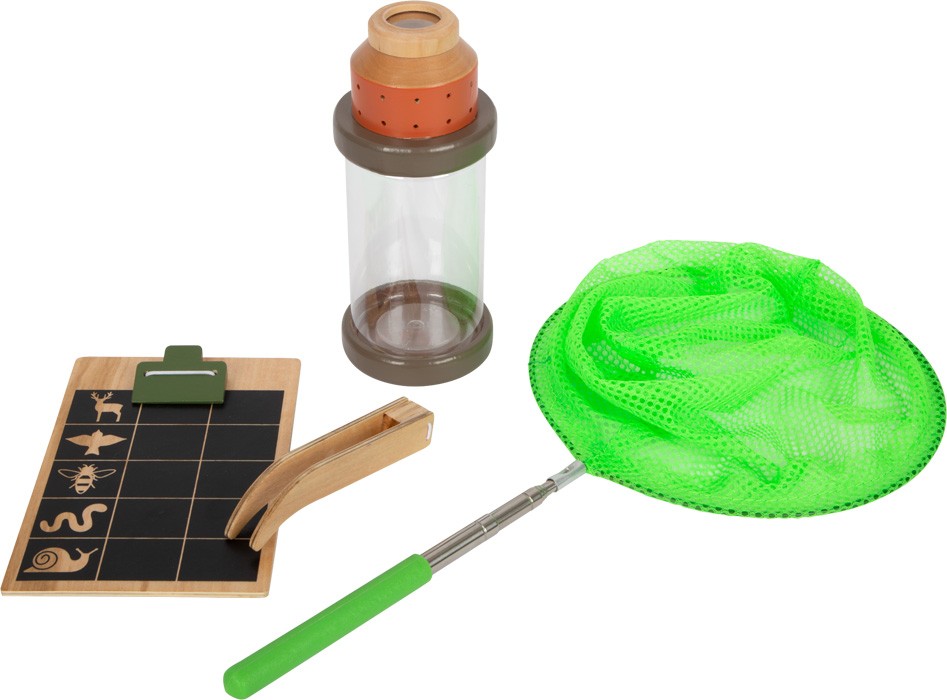 Outdoor Explorer Kit: Fishing Net, Magnifier Jar & Tongs