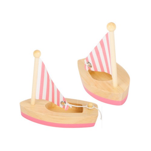 Natural Wooden Sailing Boat Bath & Water Toy
