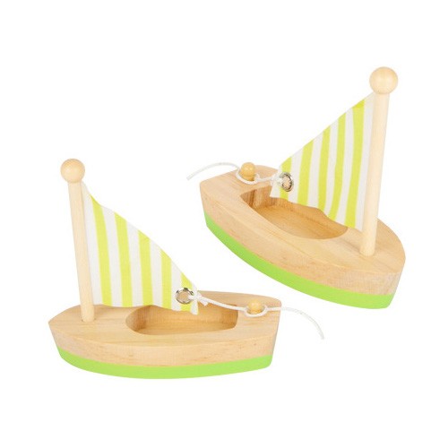 Natural Wooden Sailing Boat Bath & Water Toy - Vue 8
