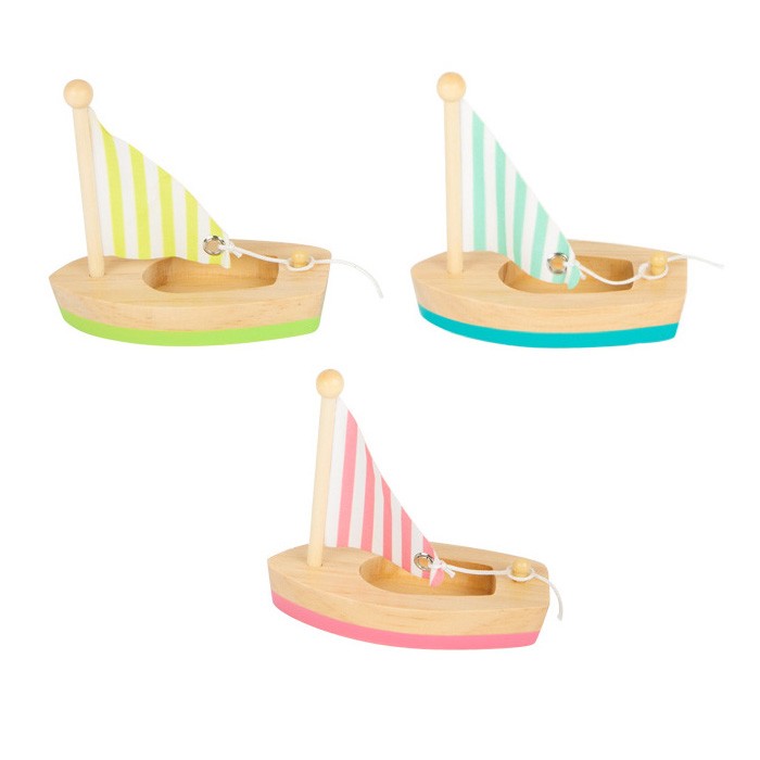 Natural Wooden Sailing Boat Bath & Water Toy - Vue 3