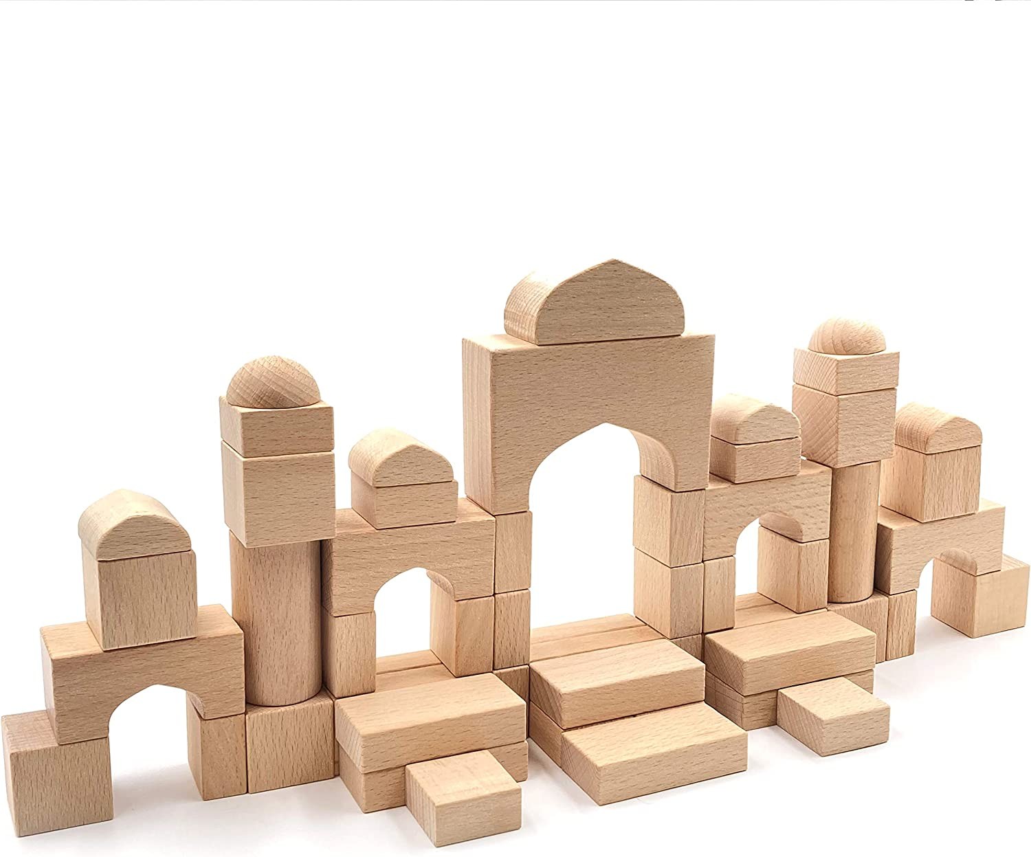 Arabian Nights Palace Wooden Building Blocks Set - 54 Pieces