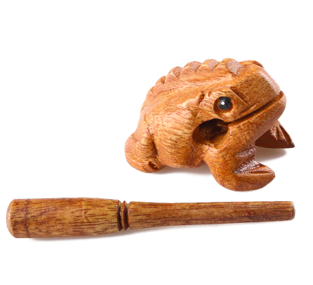 Carved Wooden Guiro Frog Musical Rasp - Vue 3