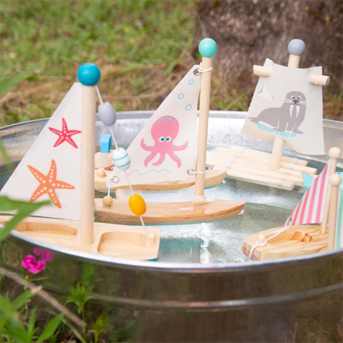 Montessori Floating Walrus Raft Bath Toy - Vue 7