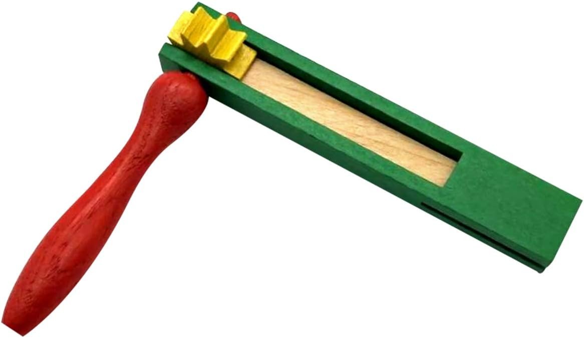 Traditional Wooden Ratchet Rattle - Vue 2