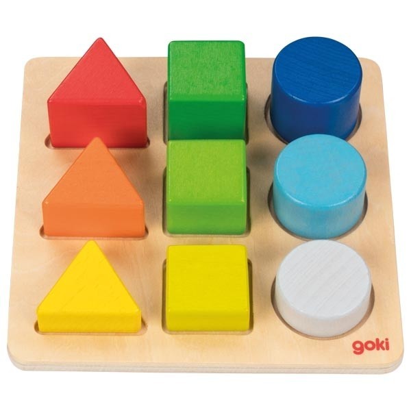 First Shapes & Colours Wooden Peg Puzzle for Babies - Vue 2