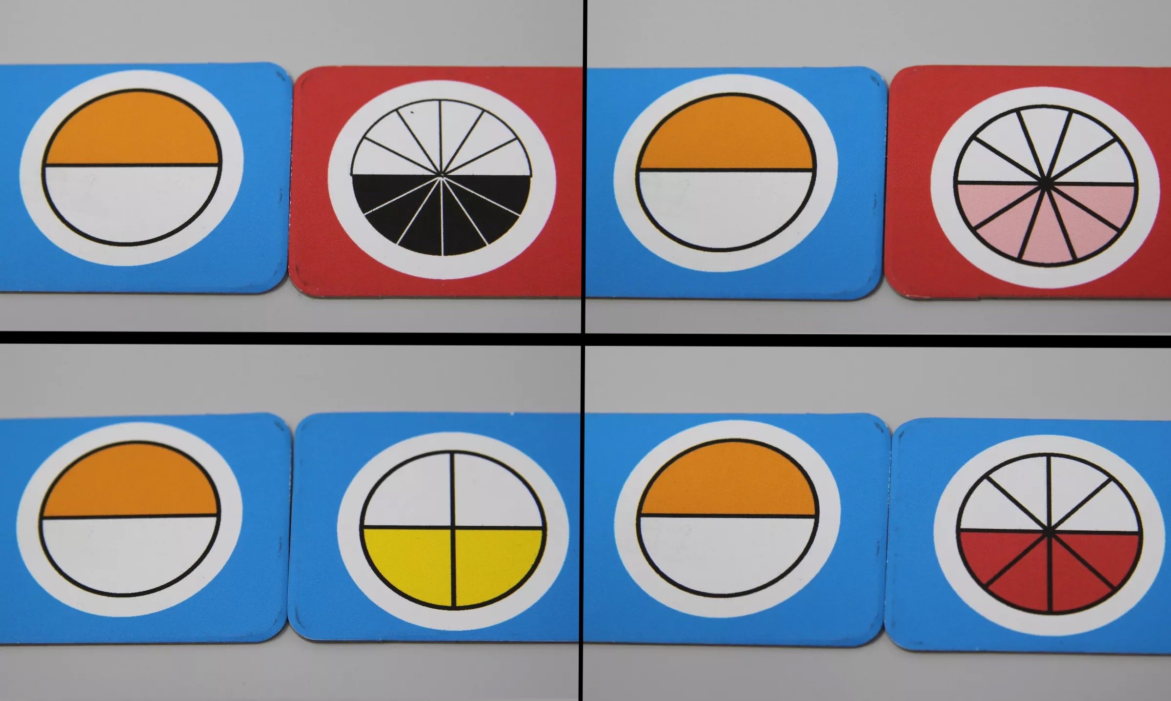 Montessori Fractions Wooden Dominoes Maths Game - Vue 4