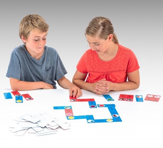 Montessori Fractions Wooden Dominoes Maths Game - Vue 2